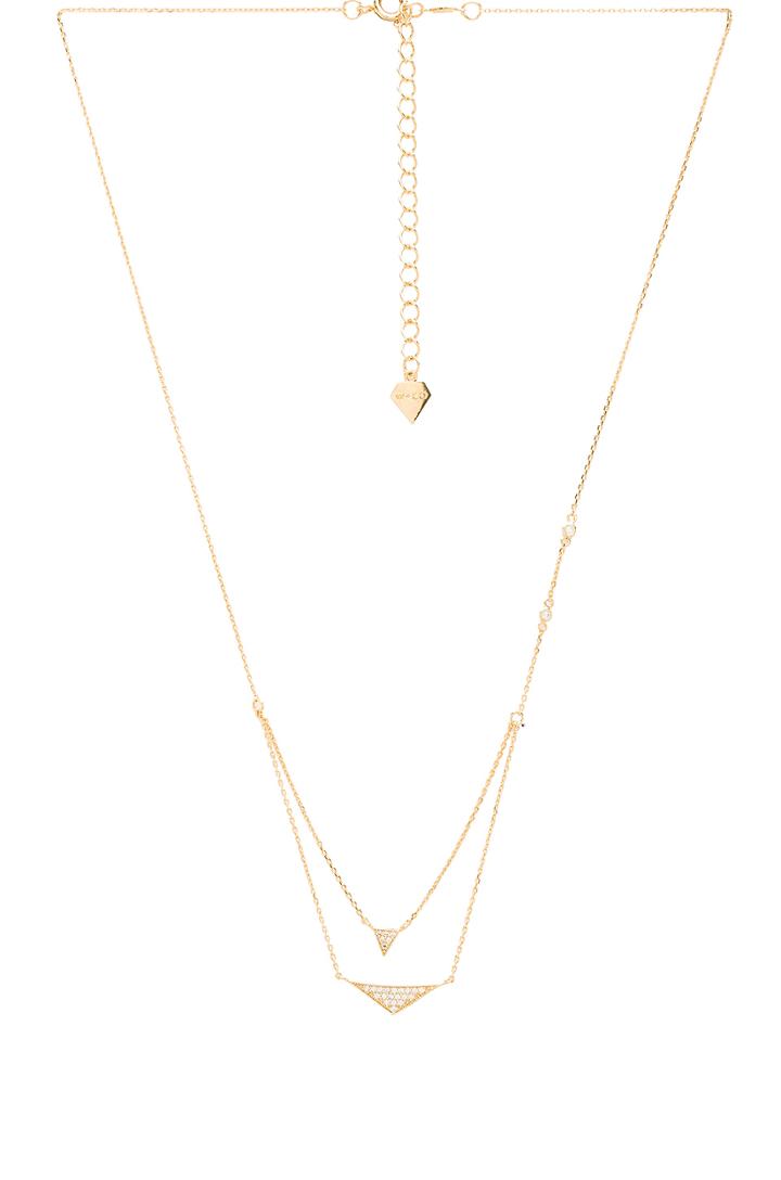 Tri Pave Layered Necklace