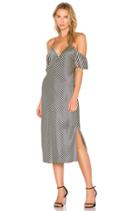 Cold Shoulder Silk Midi Dress