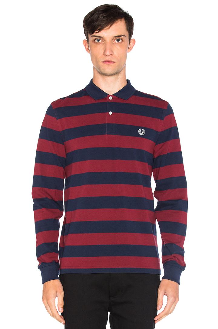 Striped Pique Polo