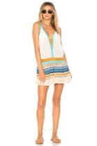 Deep V Fringe Mini Dress