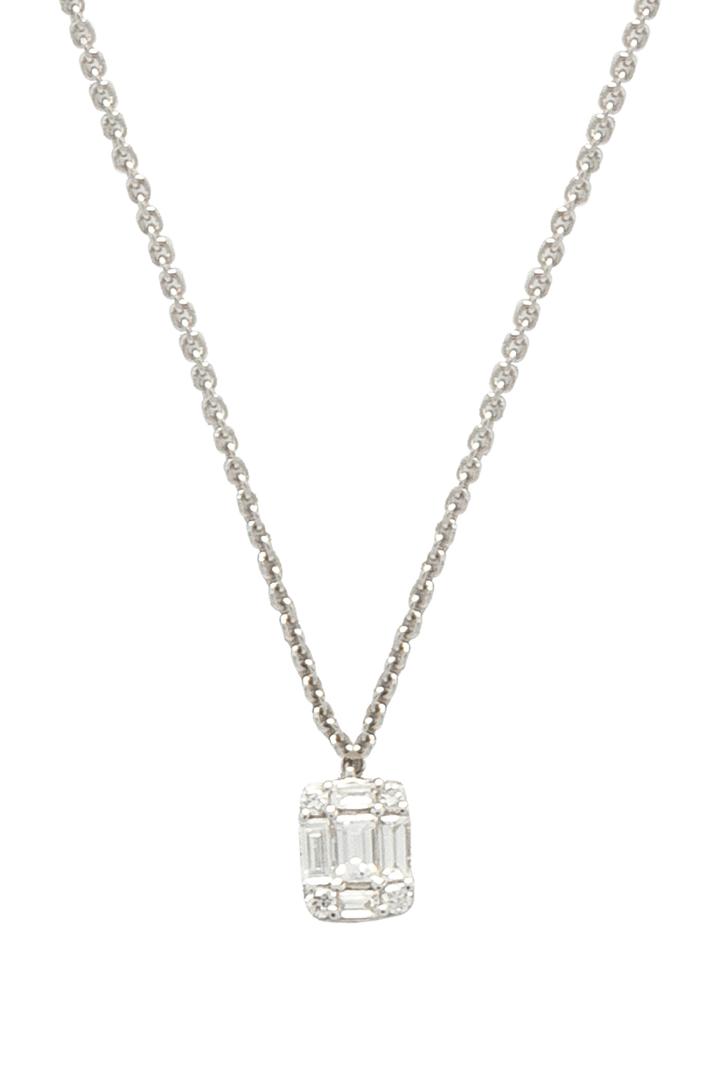 Baguette Solitaire Necklace