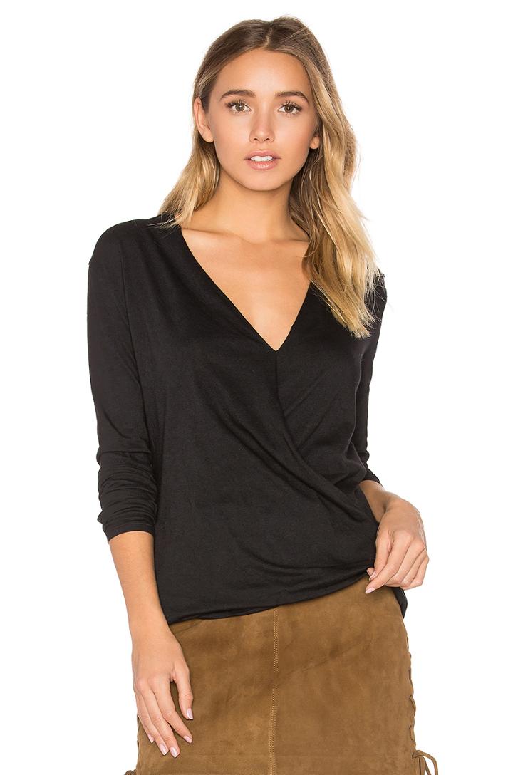 Light Weight Jersey Cross Front Top