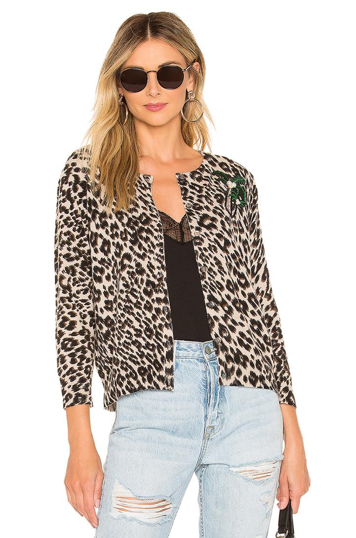 Cobain Leopard Cashmere Cardigan