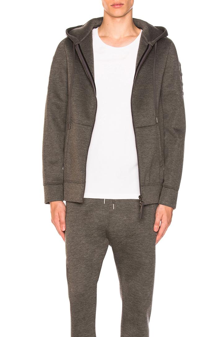 Tape Zip Up Sponge Hoodie