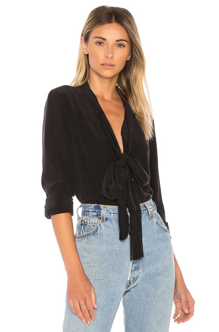 Essential Tie Neck Button Up