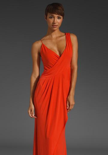 Z Spoke By Zac Posen Long Dress In Orange