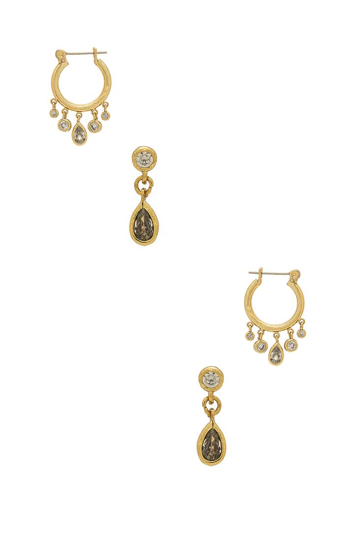 The Cosmic Teardrop Mini Hoops Set