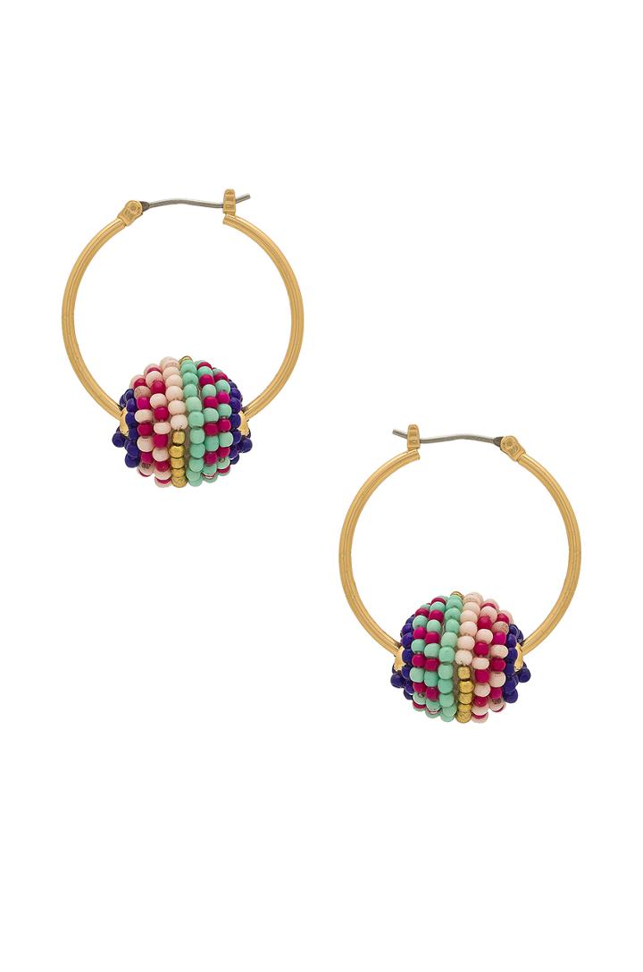 Blair Beaded Ball Hoop Earrings