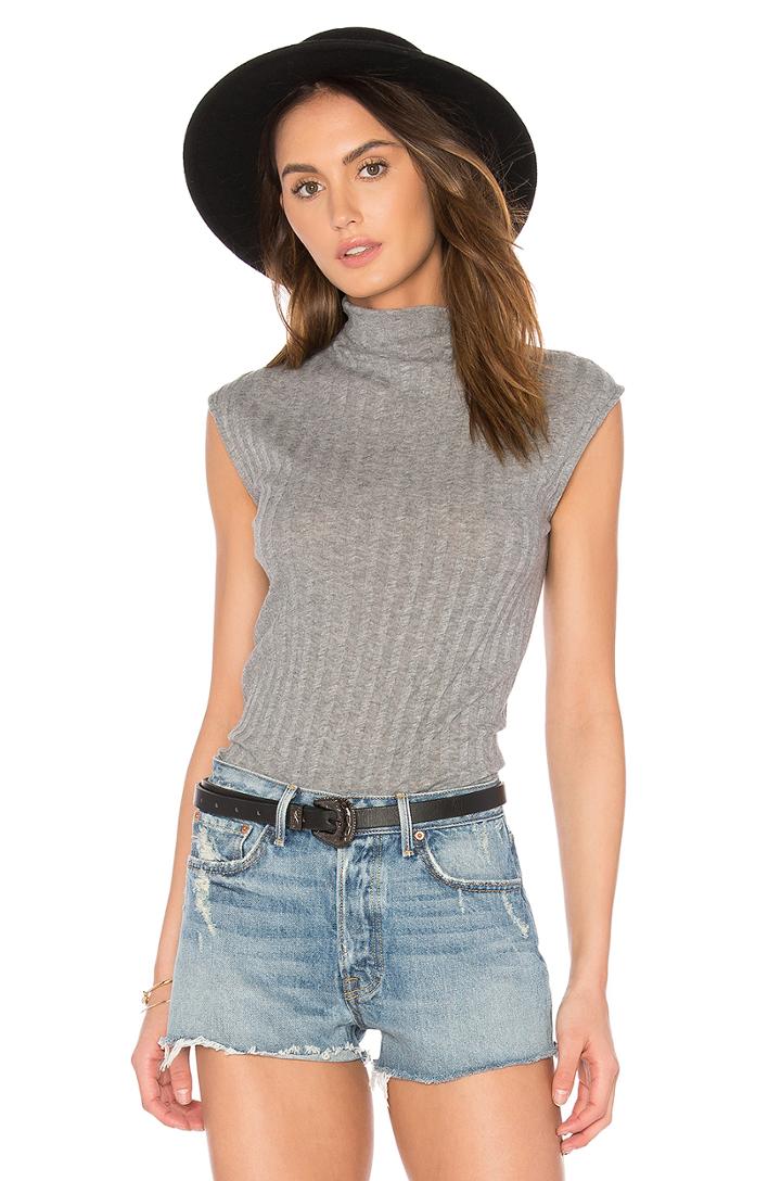 Cashmere Sleeveless Turtleneck Tank