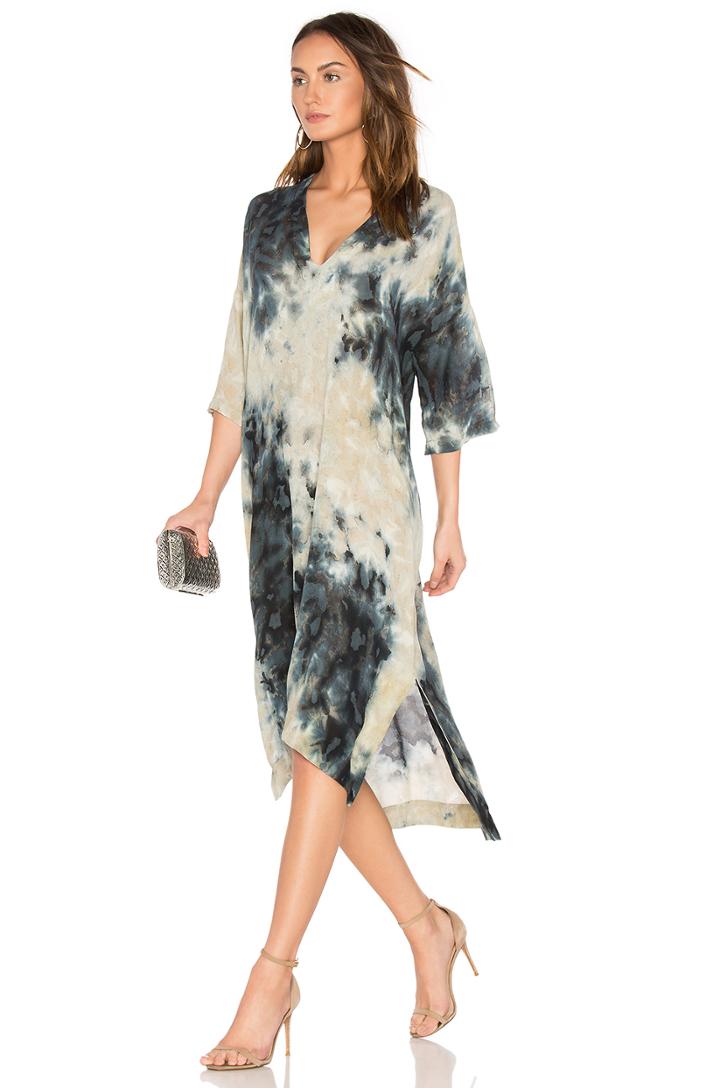 Short Sleeve V Neck Caftan