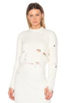 Destroyed Crop Boucle Sweater