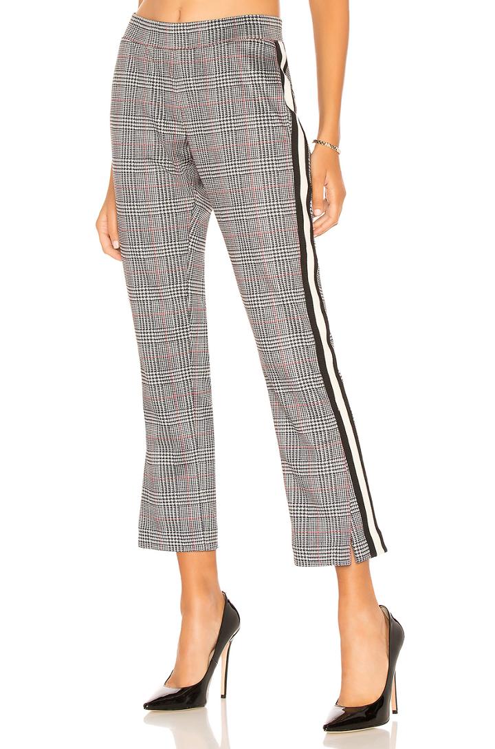 Glen Plaid Cropped Track Pant
