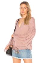 Heirloom Gauze Peplum Sleeve Henley