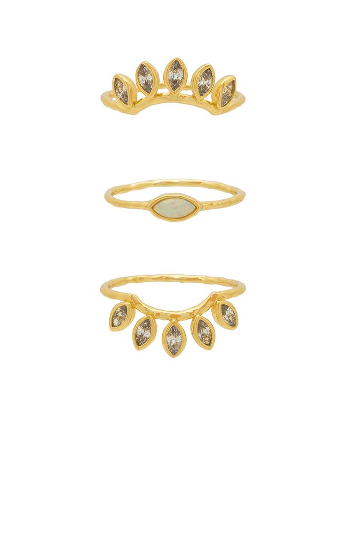 Rumi Burst Ring Set