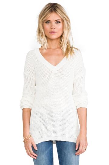 Anine Bing Knitted Sweater In White