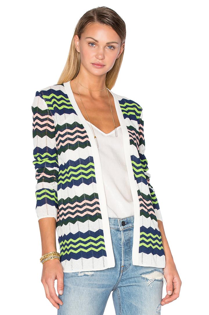 Long Sleeve Zig Zag Cardigan
