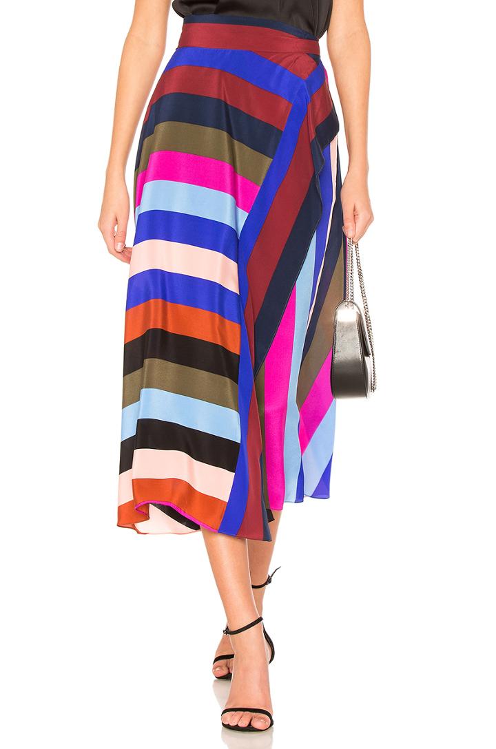 Draped Wrap Maxi Skirt