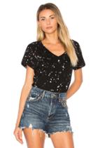 Paint Splatter V Neck Tee