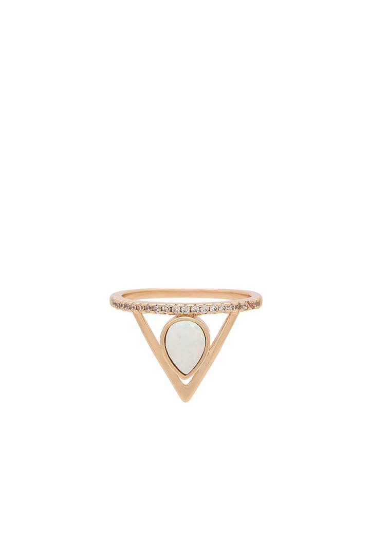 Pave Triangle Ring