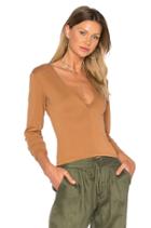Brushed Modal Deep V Top