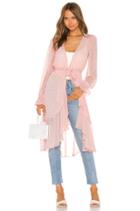 Ruffle Duster With Peasant Sleeve