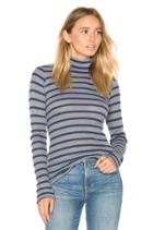Stripe Thermal Turtleneck Sweater