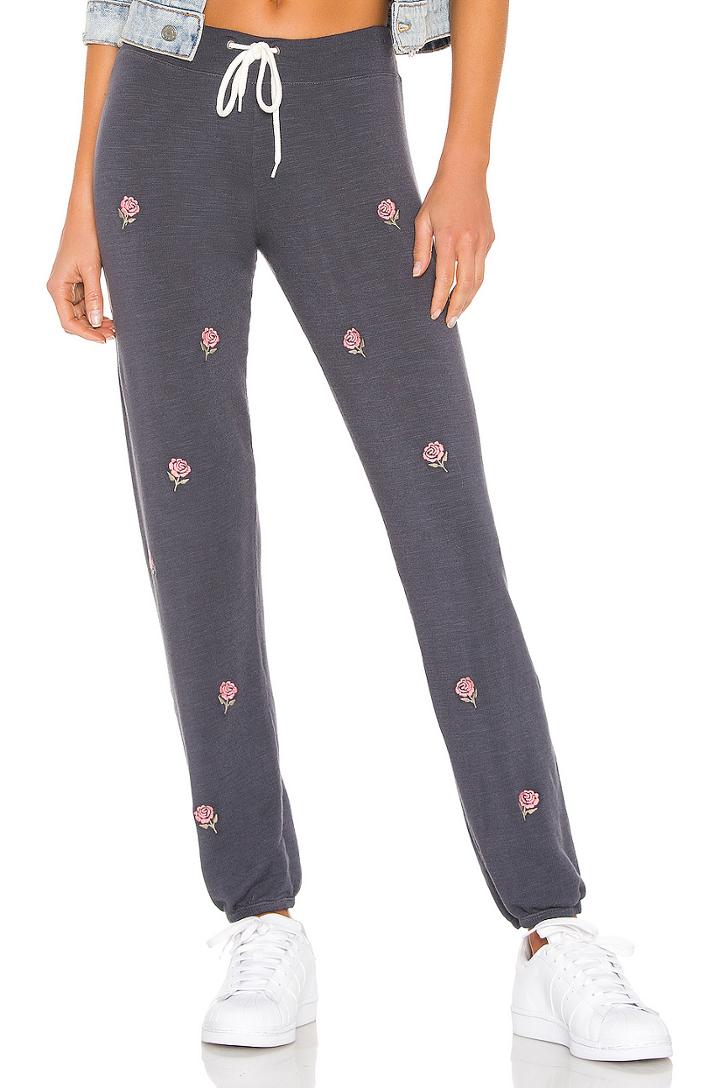 Vintage All Over Rose Embroidery Sweats