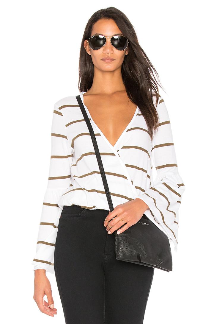 Cotton Jersey Surplice Top