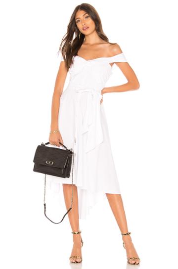 Off Shoulder Tie Front Shirt Dress