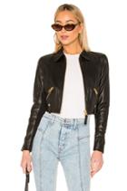 Bessie Cropped Leather Jacket