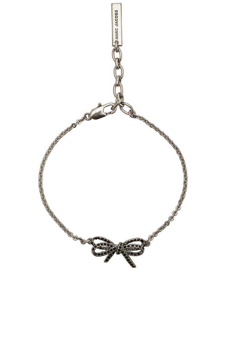Pave Twisted Bow Chain Bracelet