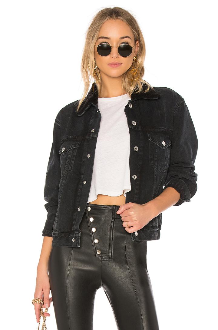 Harper Faux Sherpa Jean Jacket