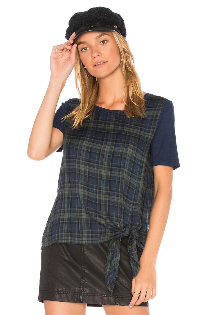Short Sleeve Tie Front Tee
