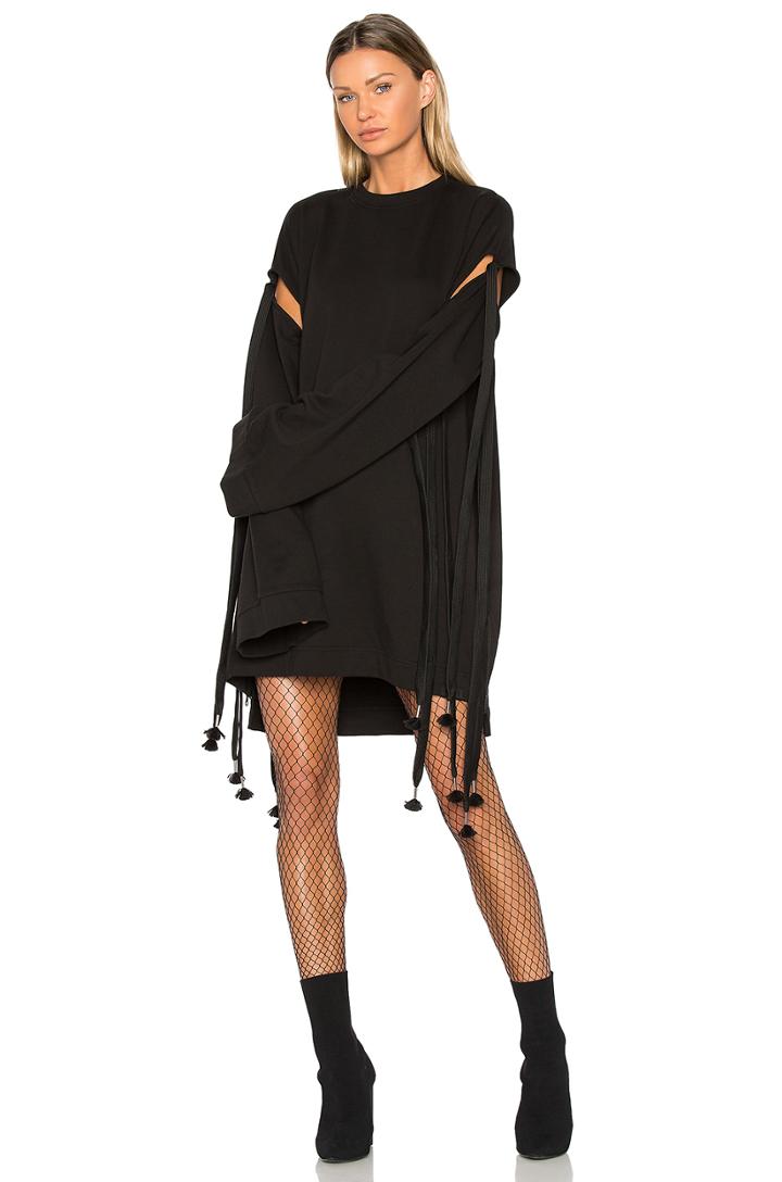 Tie Sweatshirt Dress