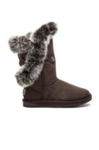 Nordic Angel Short Rabbit Fur And Shearling Boot