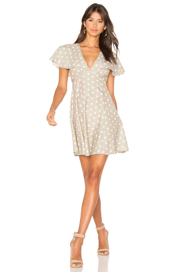 Olive Splot Cape Dress