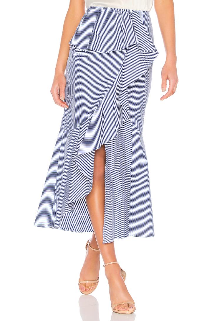 Striped Midi Skirt