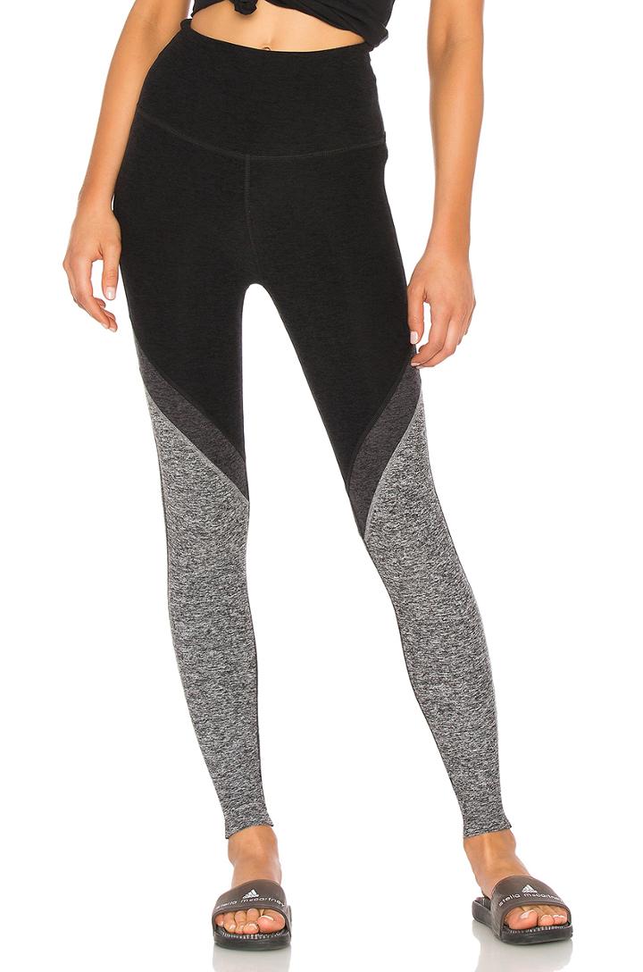 Tri-panel Spacedye High Waisted Midi Legging