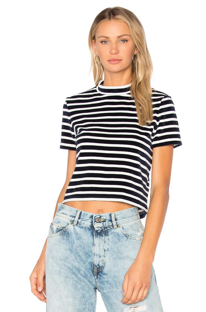 Short Sleeve Mock Neck Top