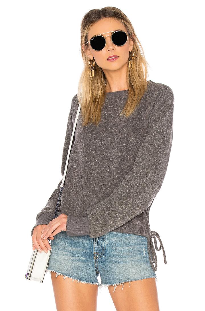Heathered Cinched Sweatshirt