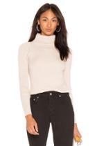 Turtleneck Ribbed Top In Cream