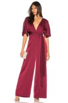 Satin Wrap Sleeve Jumpsuit