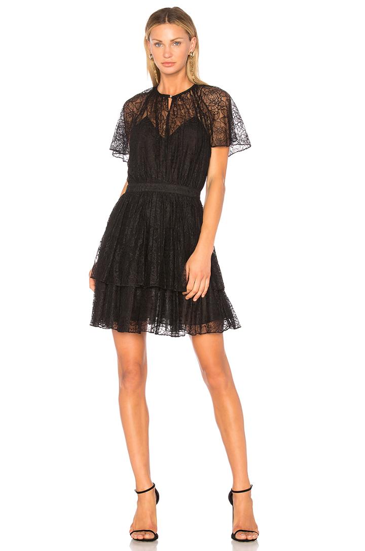 Plume Lace Mini Dress