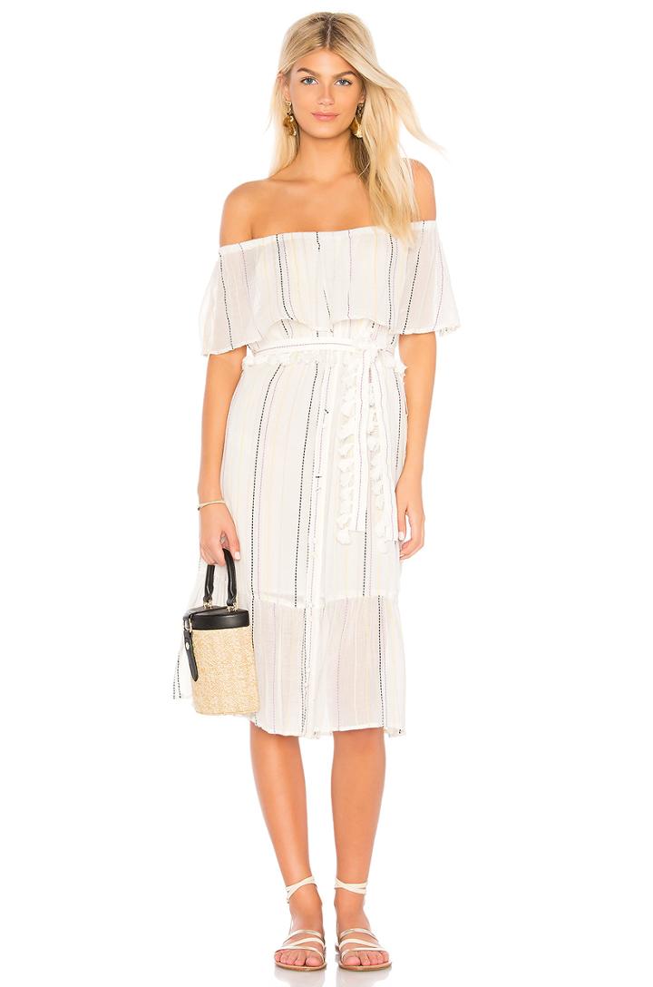 Beach Stripe Ruffle Dress