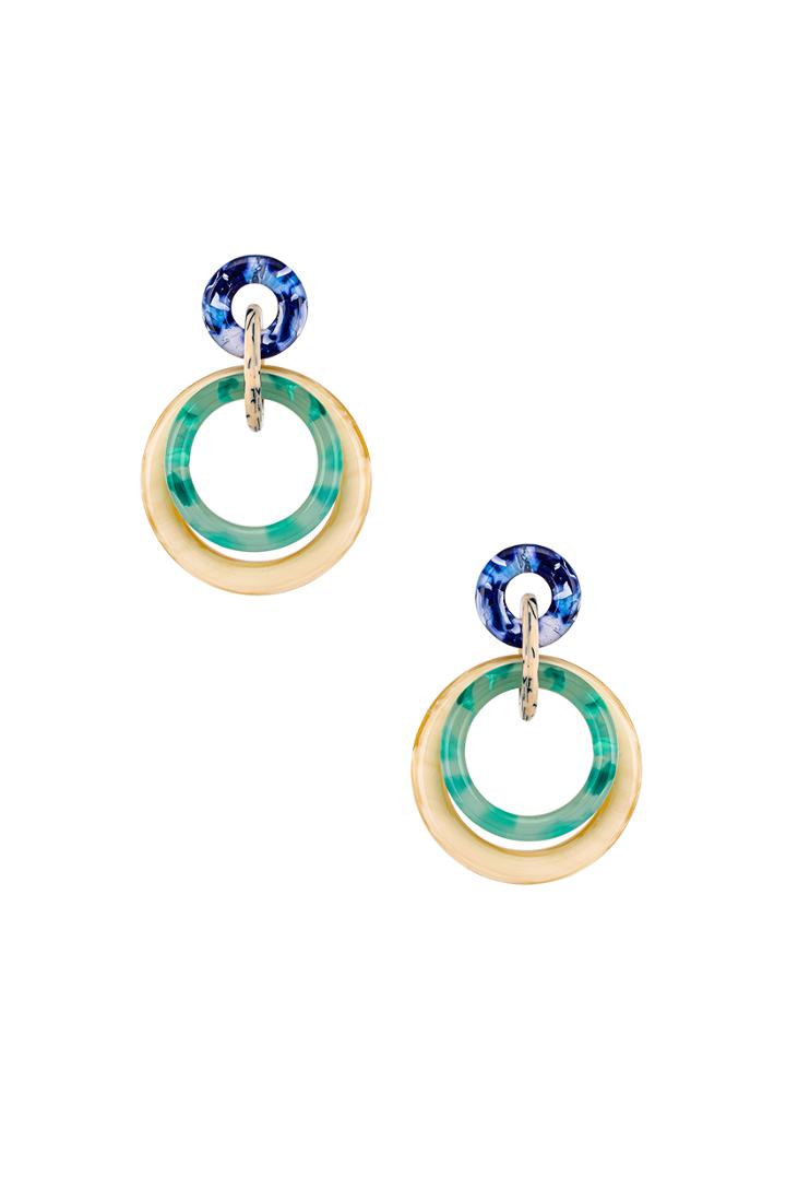 Double Ring Hoop Earring