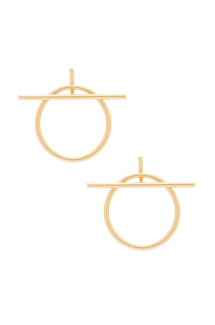 Front Facing Ring And Bar Hoops