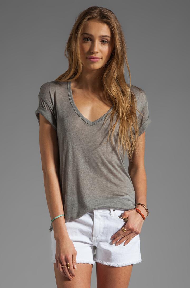 Sheer Jersey Classic V Neck