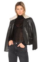 Vulcania Faux Sherpa Leather Jacket