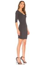 Double V Neck Rib Dress