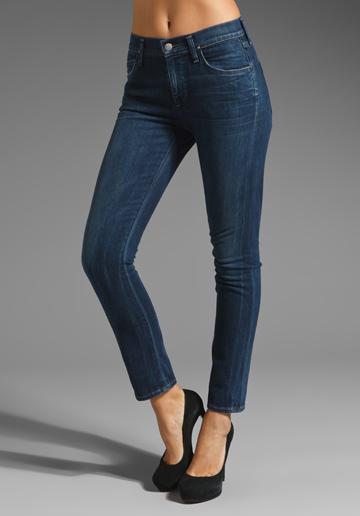 Citizens Of Humanity Jeans Mandy High Waist Retro Slim In Blue Suede